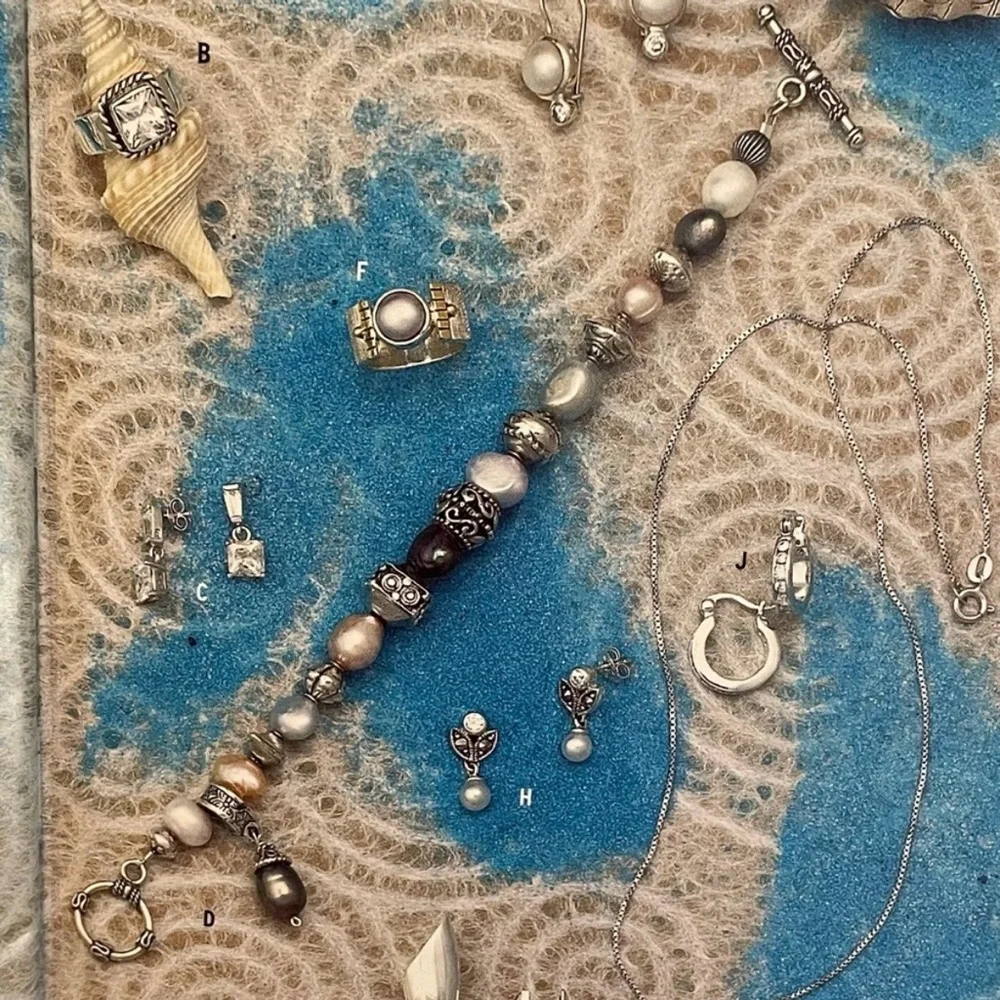 🦋SOLD 🦋 Silpada Gray and Pink Freshwater Pearl Sterling Silver Bracelet B0986 - Picture 10 of 16